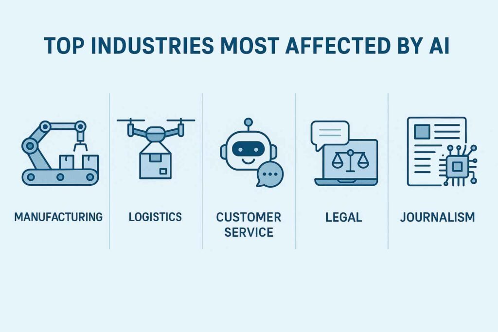 Industries being disrupted by AI in 2025