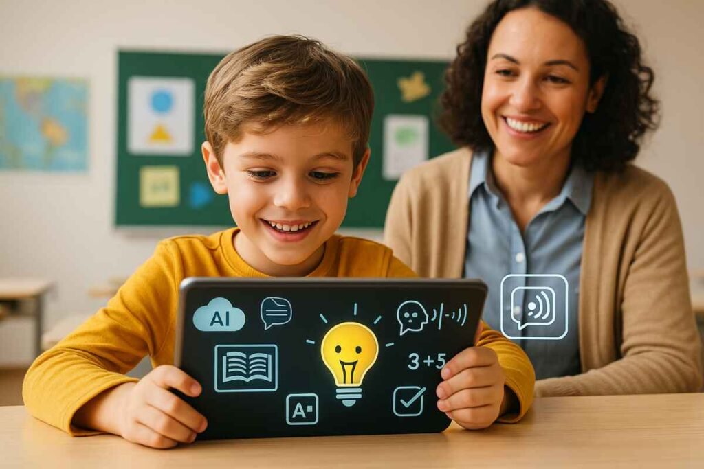 Student using AI-powered tools for special education

