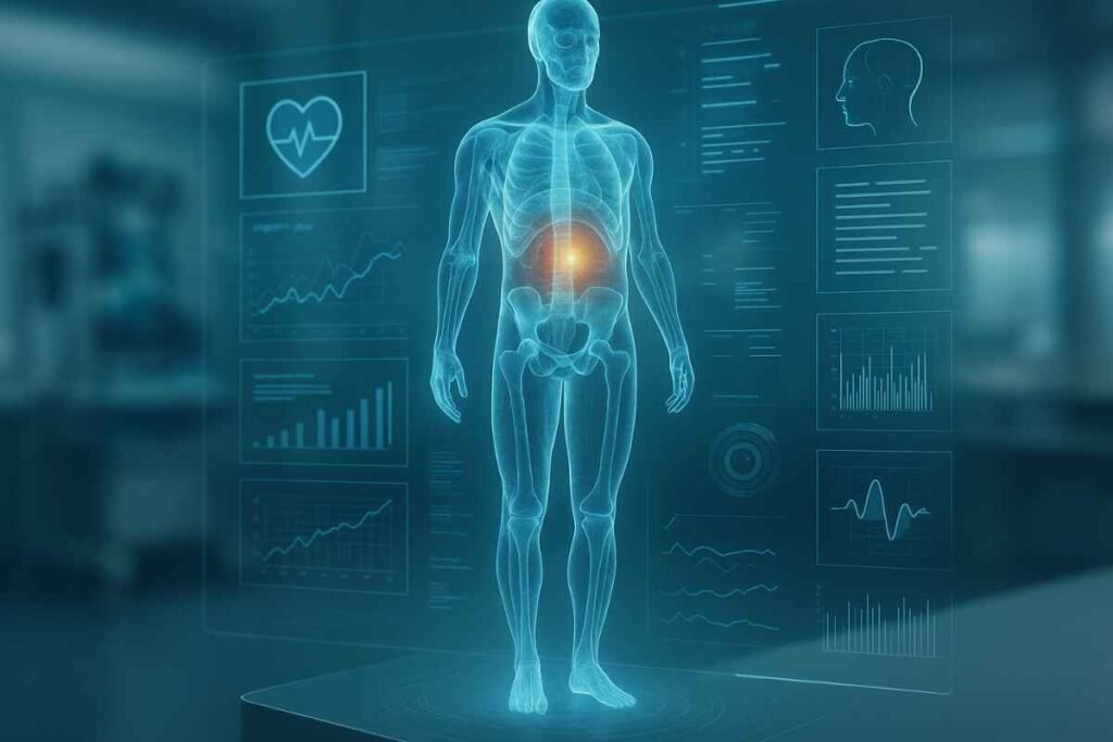 AI scanning human body for early diagnostics