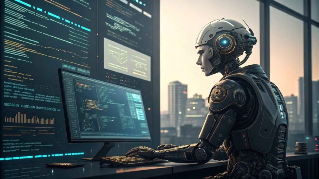 AI agent autonomously performing workflow tasks