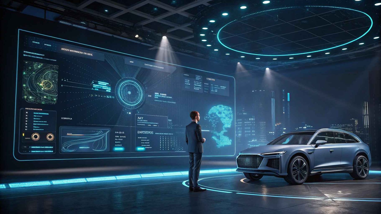 Agentic AI visualized as a futuristic assistant managing data independently
