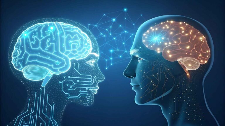Conceptual art of traditional and agentic AI representing different approaches to intelligence.