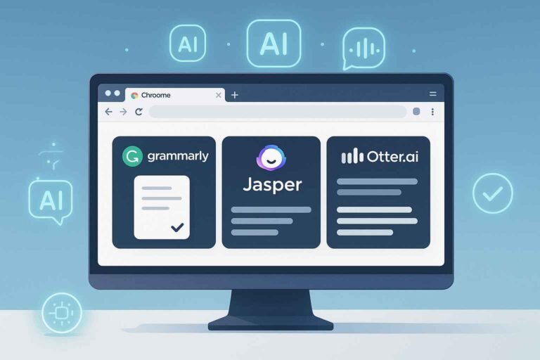 AI Chrome extensions displayed in a browser workspace