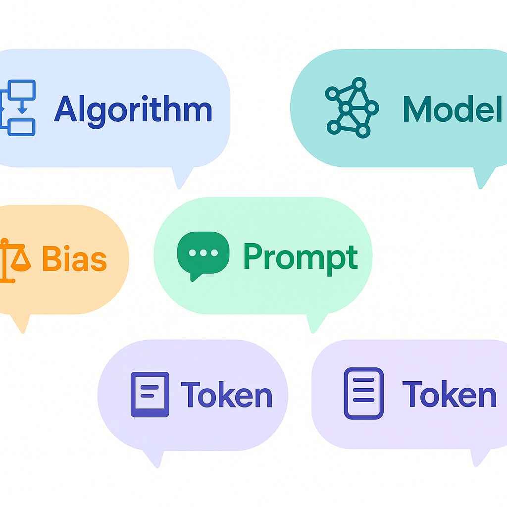 Infographic of basic AI terms for beginners