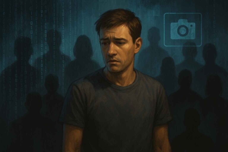 Conceptual illustration of human autonomy merging with artificial intelligence